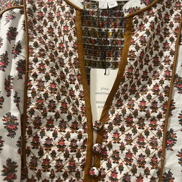 New with Tags Veronica Beard Alivia Floral Print Blouse Size 8 - Picture 5 of 8